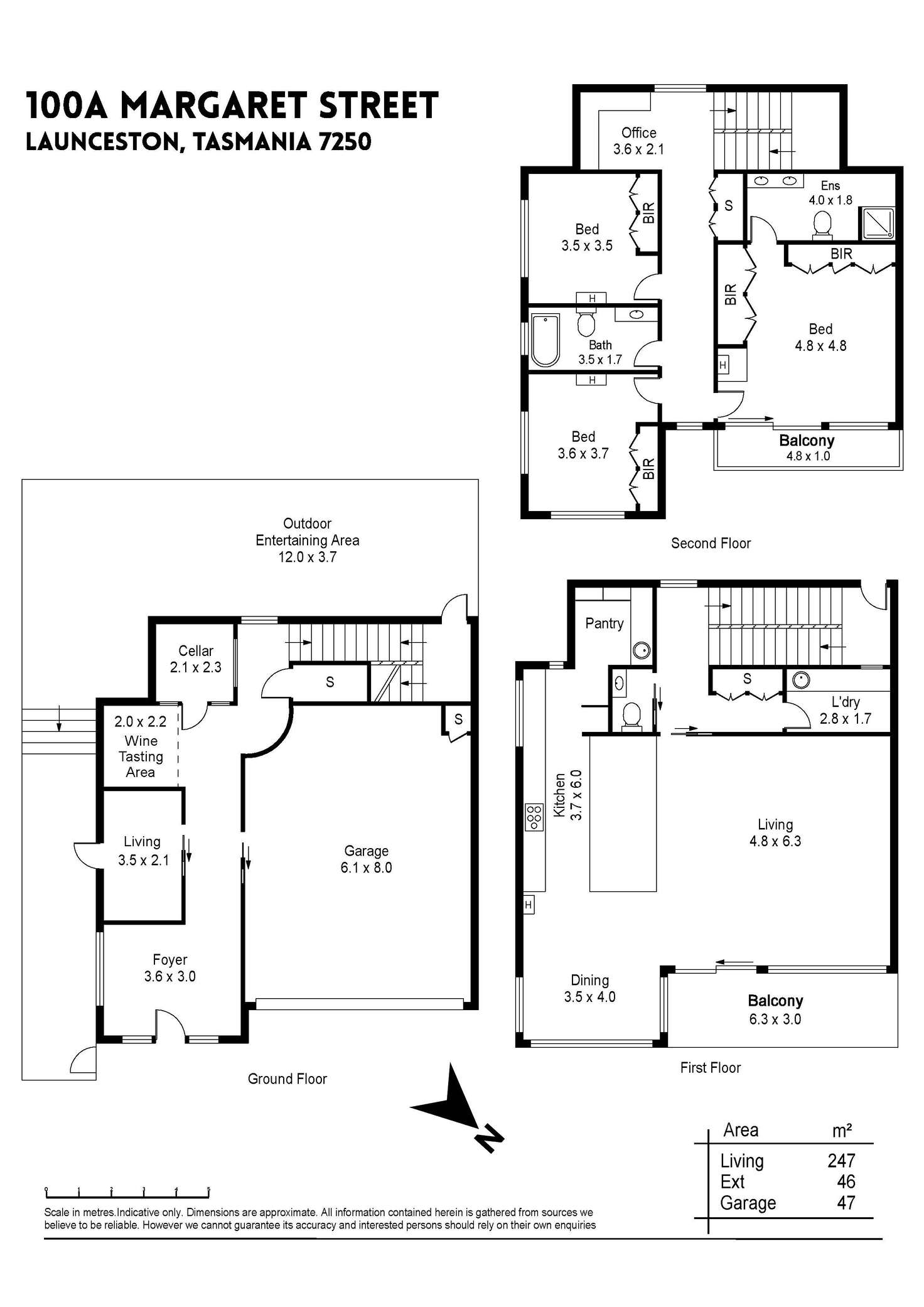 Floorplan of Homely townhouse listing, 100A Margaret Street, Launceston TAS 7250