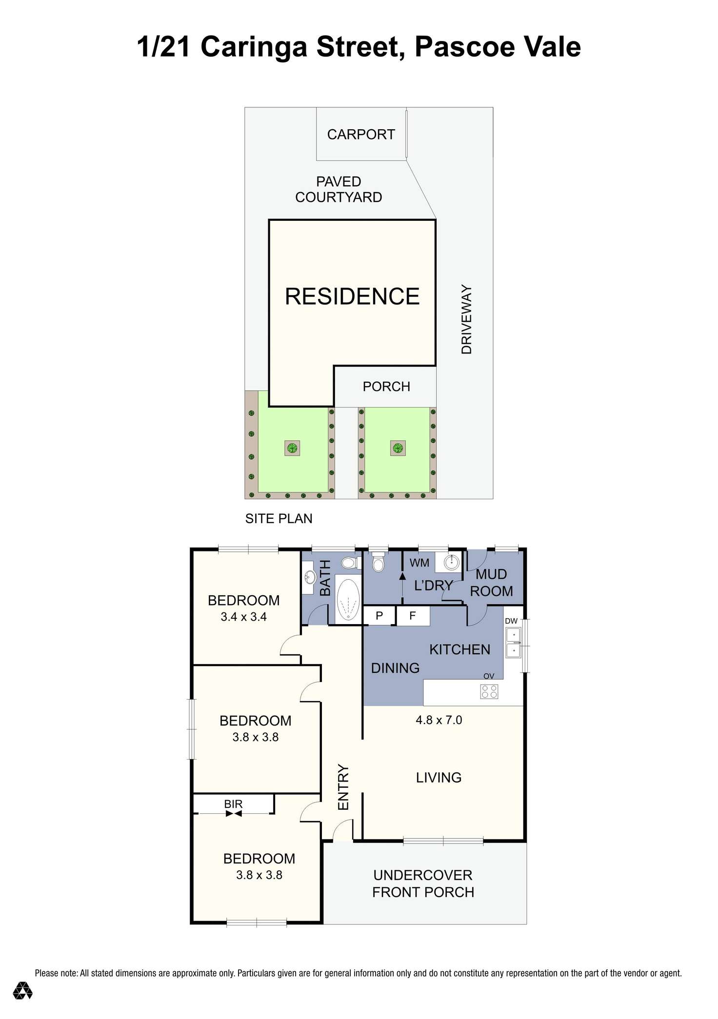 Floorplan of Homely unit listing, 1/21 Caringa Street, Pascoe Vale VIC 3044