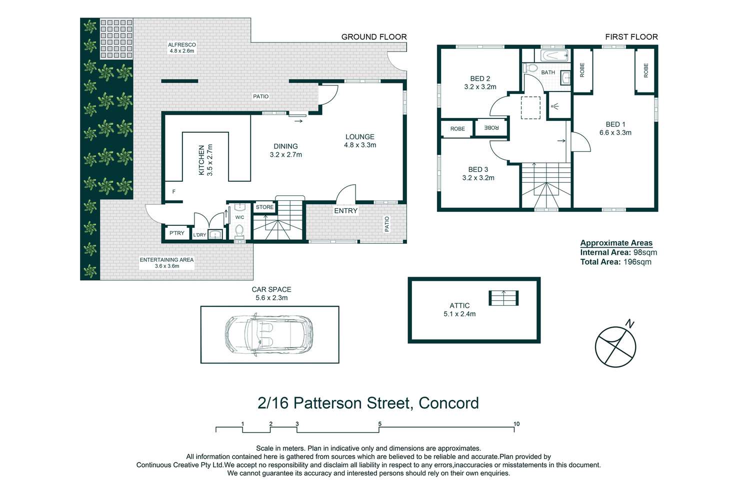 Floorplan of Homely townhouse listing, 2/16 Patterson Street, Concord NSW 2137