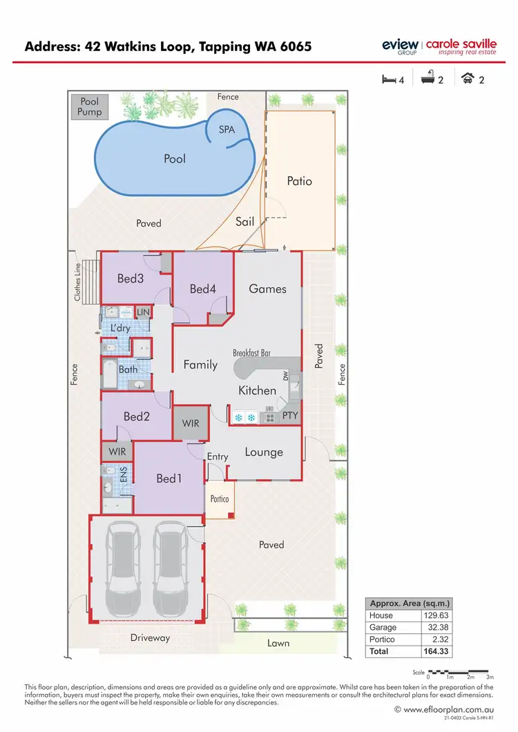 Floorplan of Homely house listing, 42 Watkins Loop, Tapping WA 6065