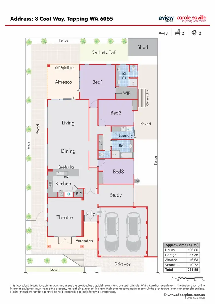 Floorplan of Homely house listing, 8 Coot Way, Tapping WA 6065