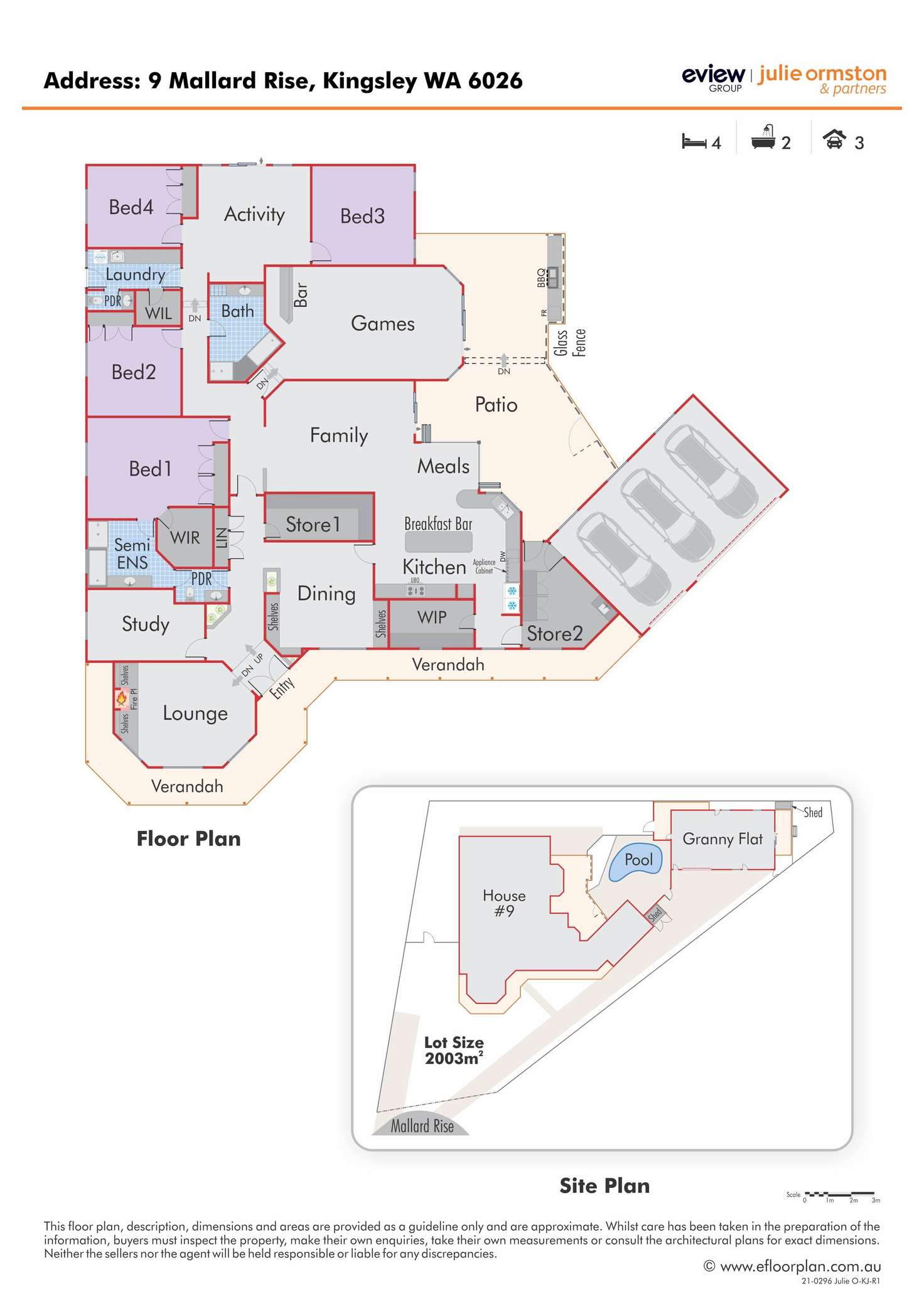 Floorplan of Homely house listing, 9 Mallard Rise, Kingsley WA 6026