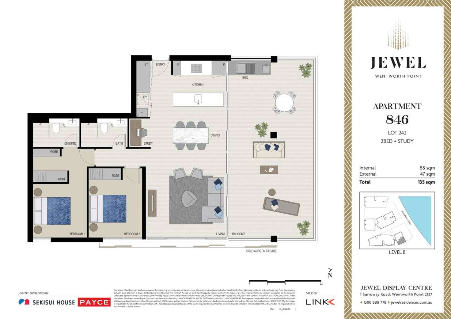Floorplan of Homely apartment listing, 846/1E Burroway Road, Wentworth Point NSW 2127