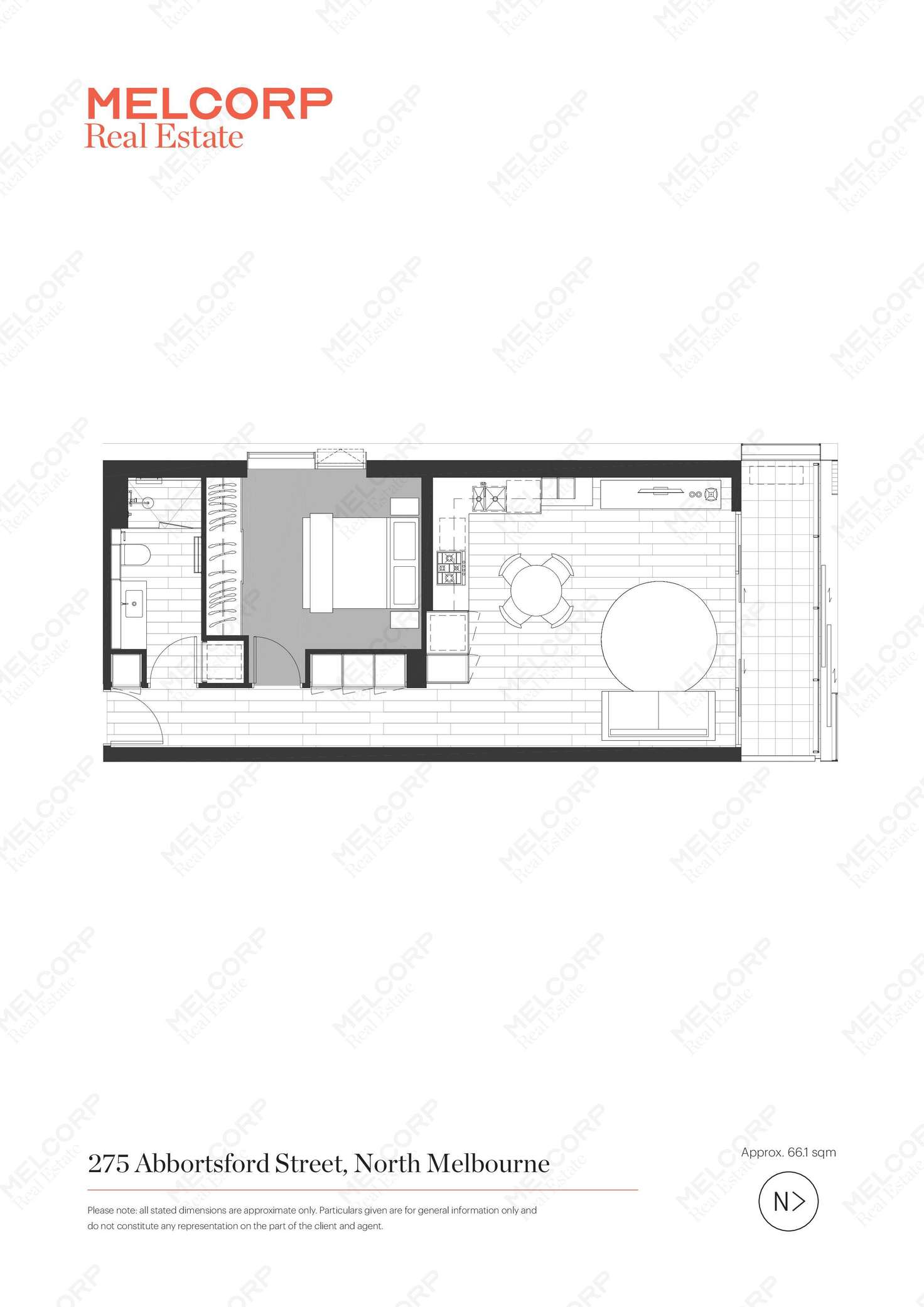 Floorplan of Homely apartment listing, 307/275 Abbotsford Street, North Melbourne VIC 3051