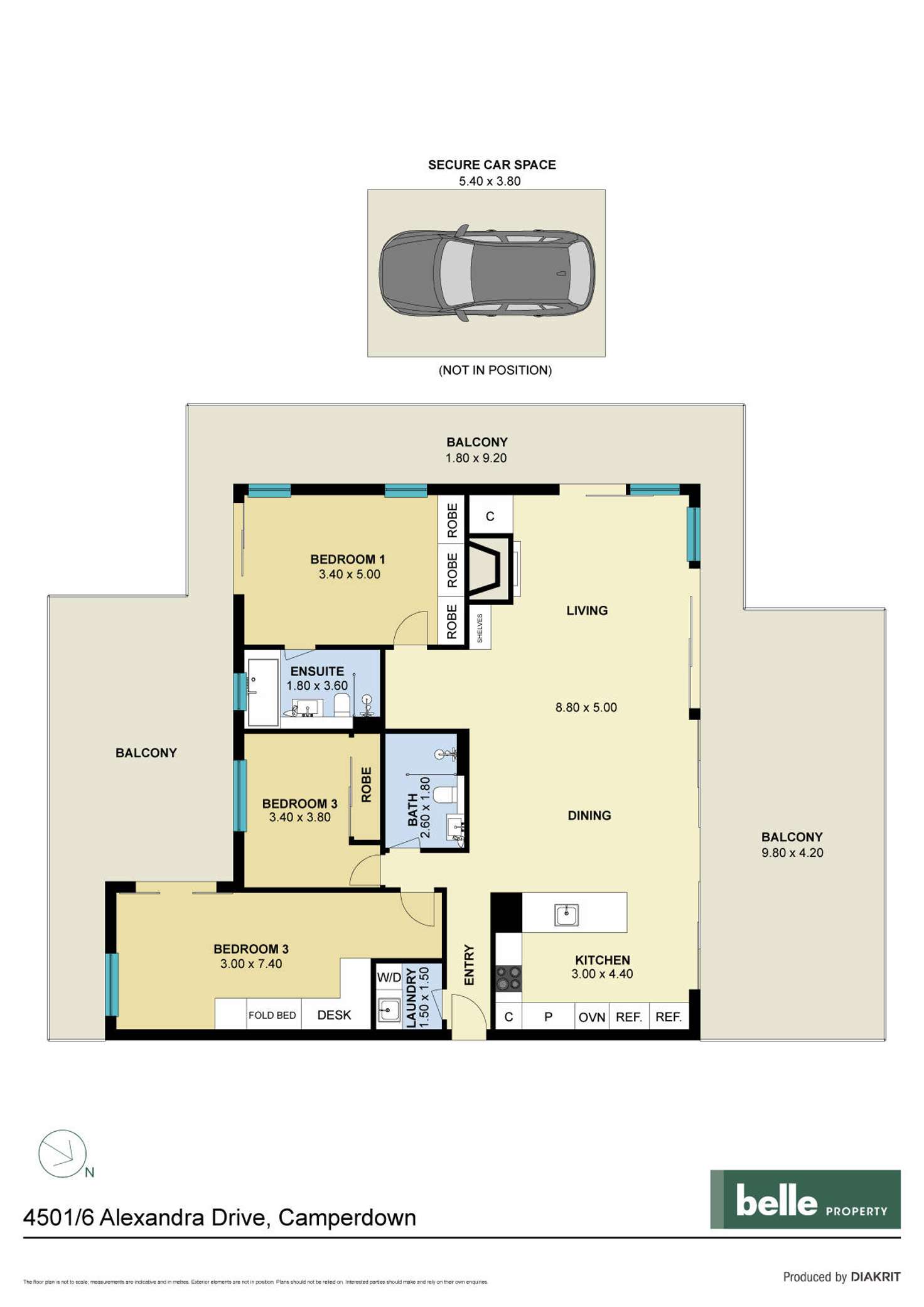 Floorplan of Homely apartment listing, 4501/6 Alexandra Drive, Camperdown NSW 2050