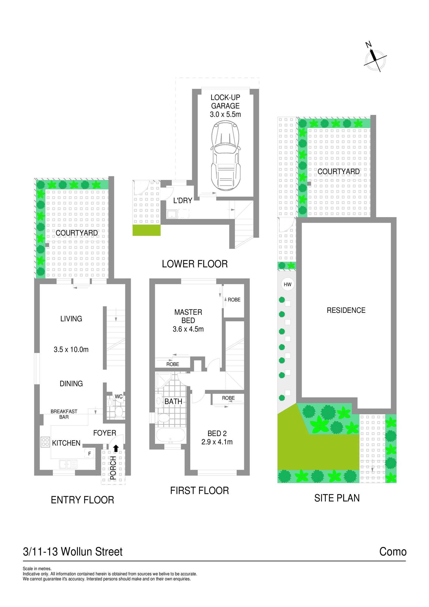 Floorplan of Homely townhouse listing, 3/11-13 Wollun Street, Como NSW 2226