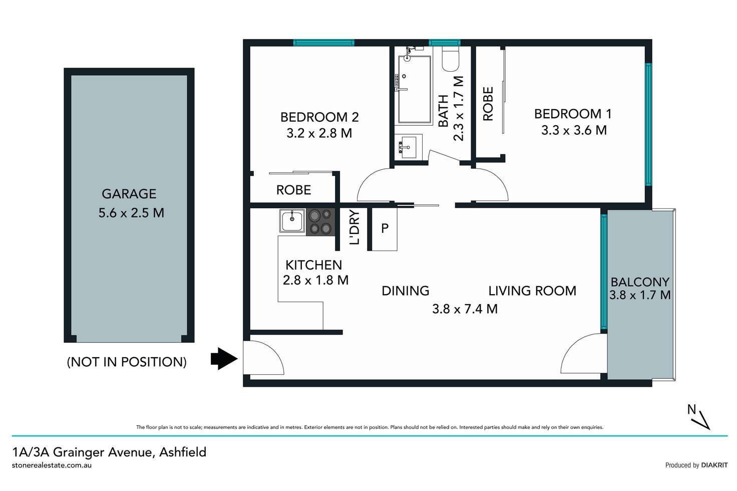 Floorplan of Homely apartment listing, 1A/3A Grainger Avenue, Ashfield NSW 2131