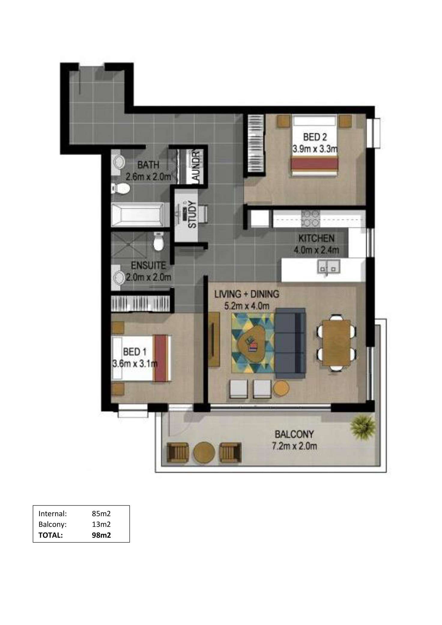 Floorplan of Homely apartment listing, 225/25-31 Hope Street, Penrith NSW 2750