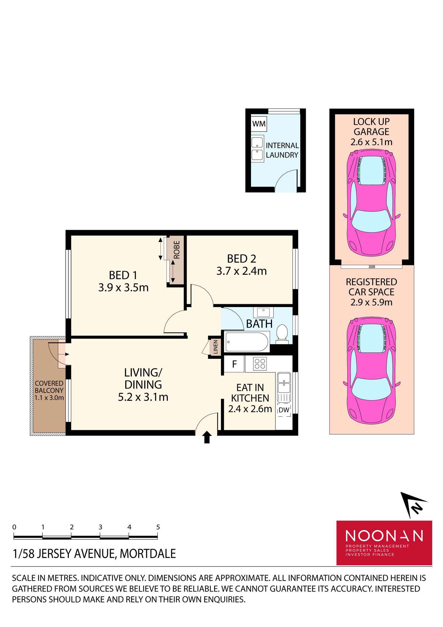 Floorplan of Homely apartment listing, 1/58 Jersey Avenue, Mortdale NSW 2223