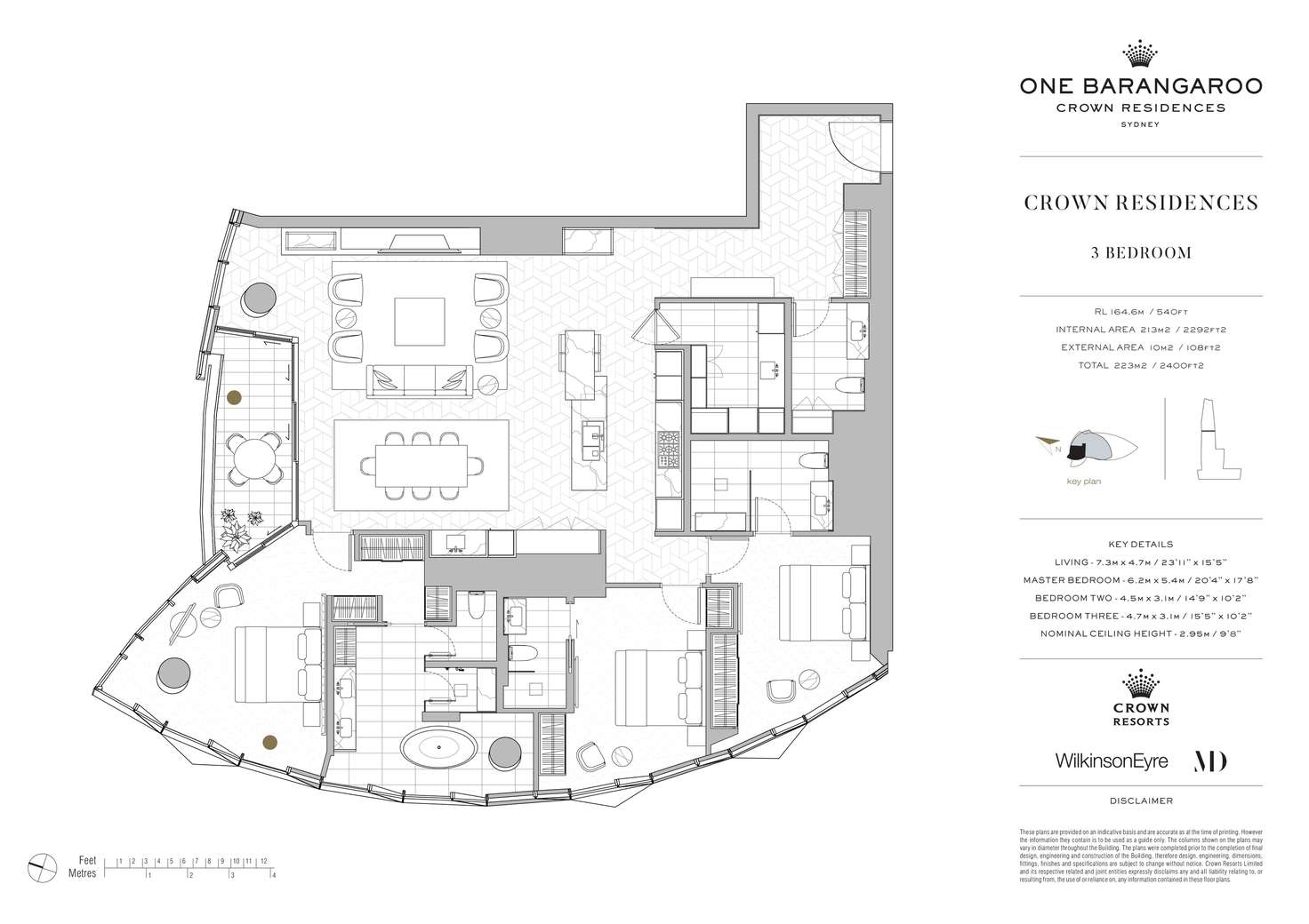 Floorplan of Homely apartment listing, Level 59/1 Barangaroo Avenue, Barangaroo NSW 2000