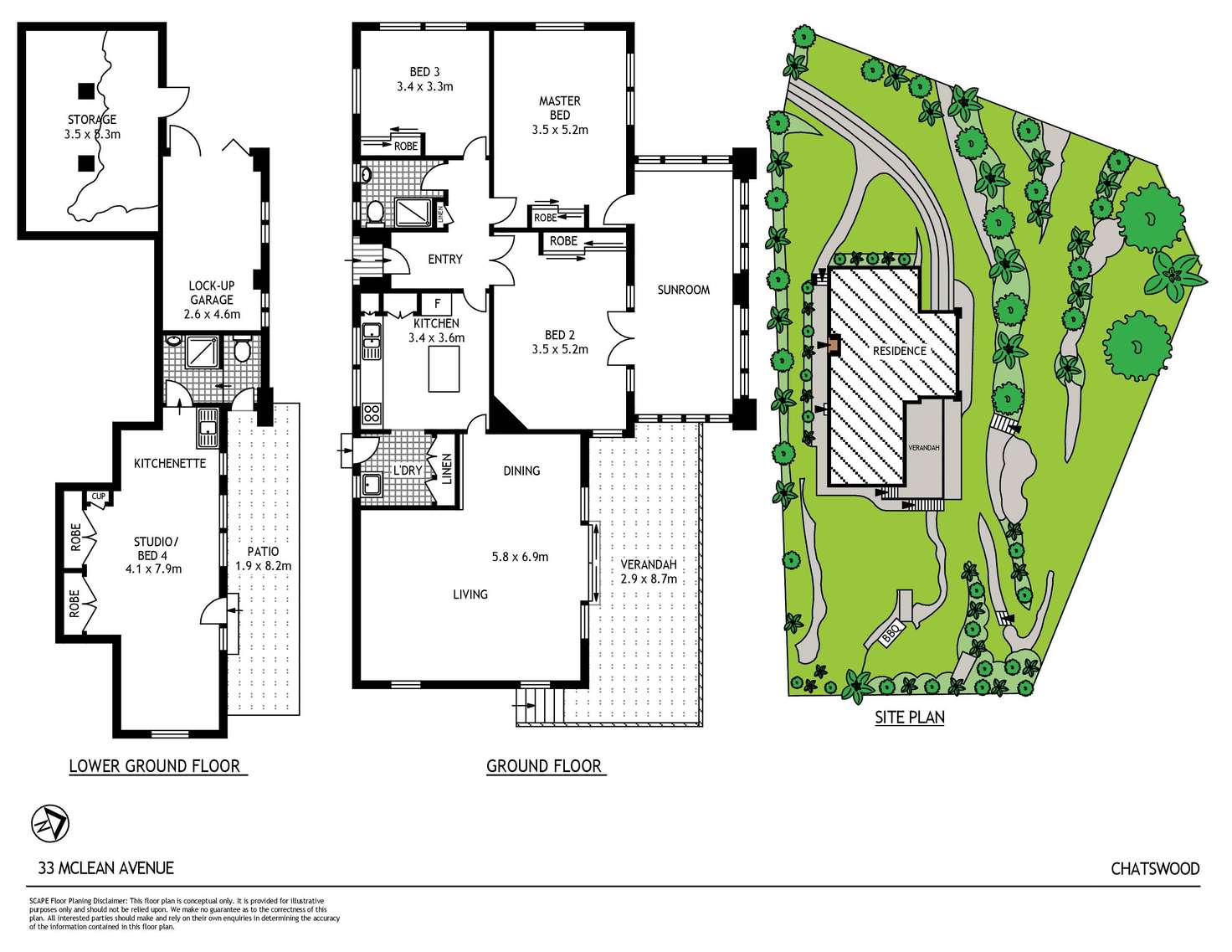 Floorplan of Homely house listing, 33 McLean Avenue, Chatswood NSW 2067