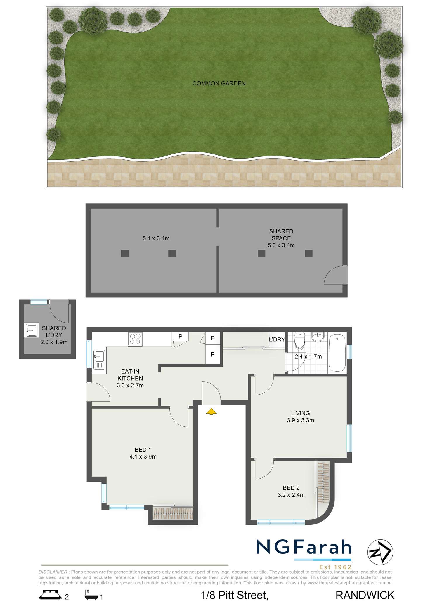 Floorplan of Homely apartment listing, 1/8 Pitt Street, Randwick NSW 2031