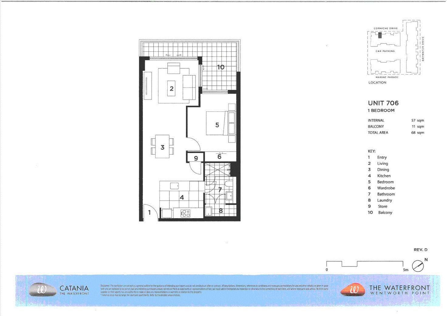 Floorplan of Homely apartment listing, 706/16 Corniche Drive, Wentworth Point NSW 2127