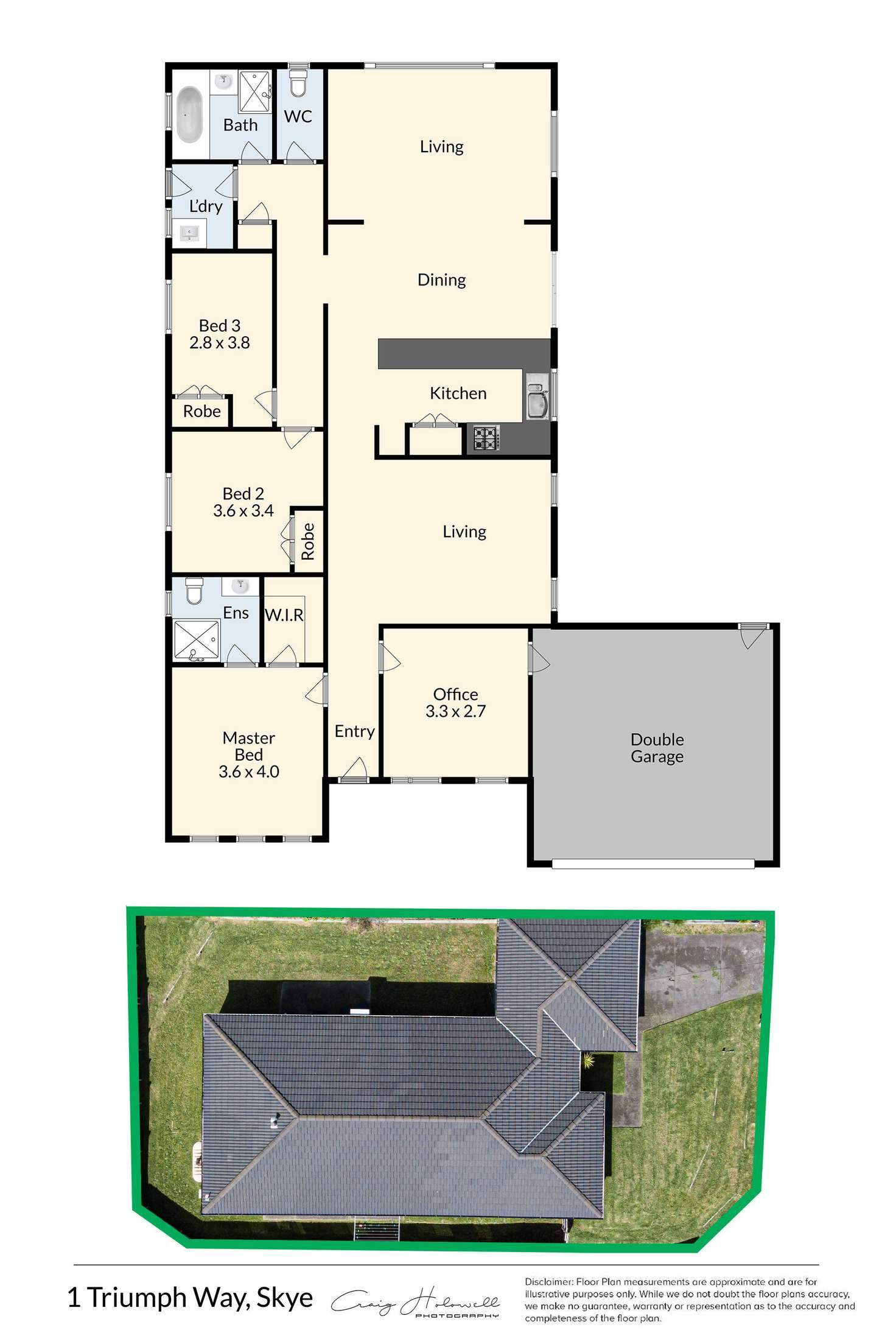 Floorplan of Homely house listing, 1 Triumph Way, Skye VIC 3977