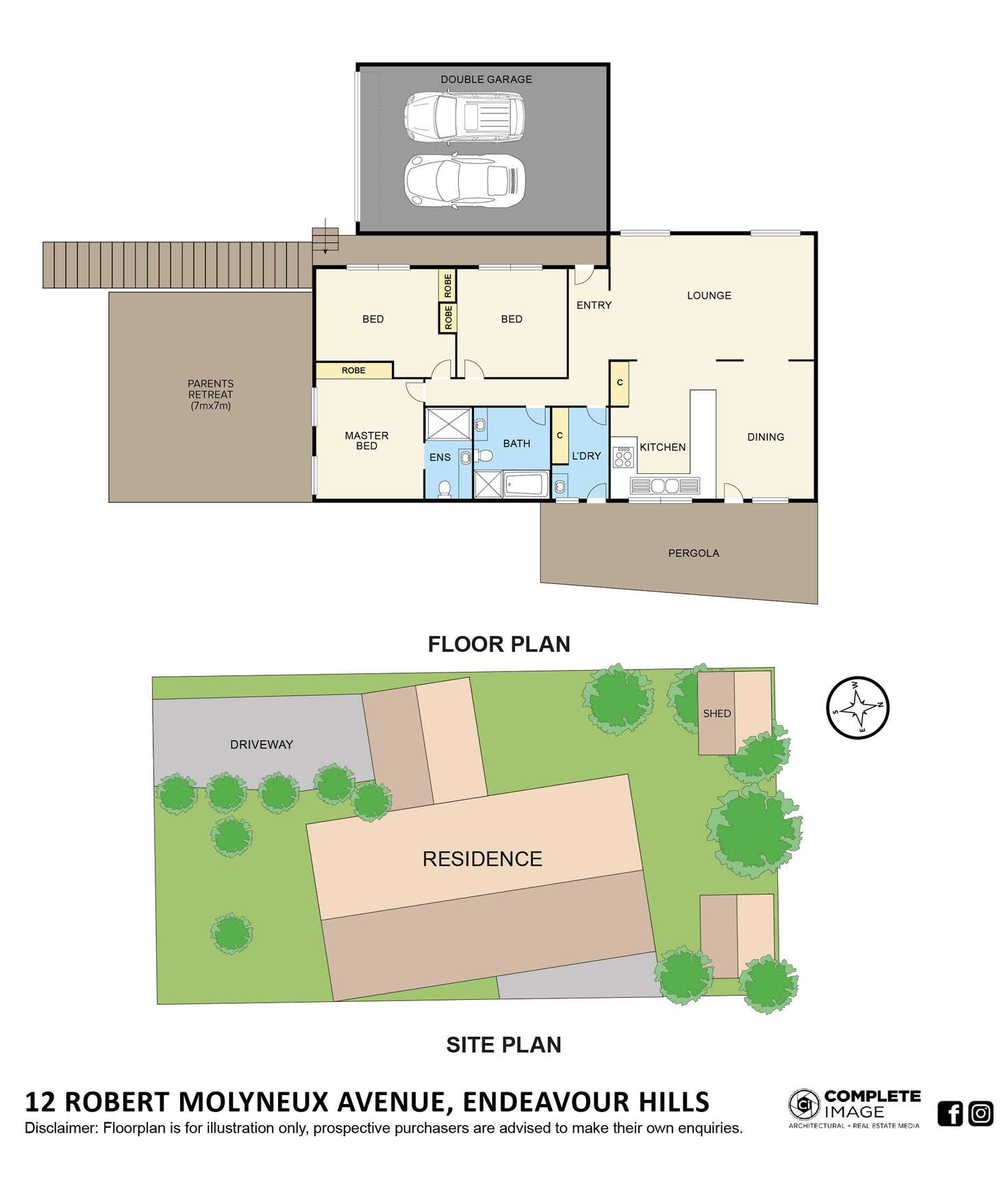 Floorplan of Homely house listing, 12 Robert Molyneux Avenue, Endeavour Hills VIC 3802