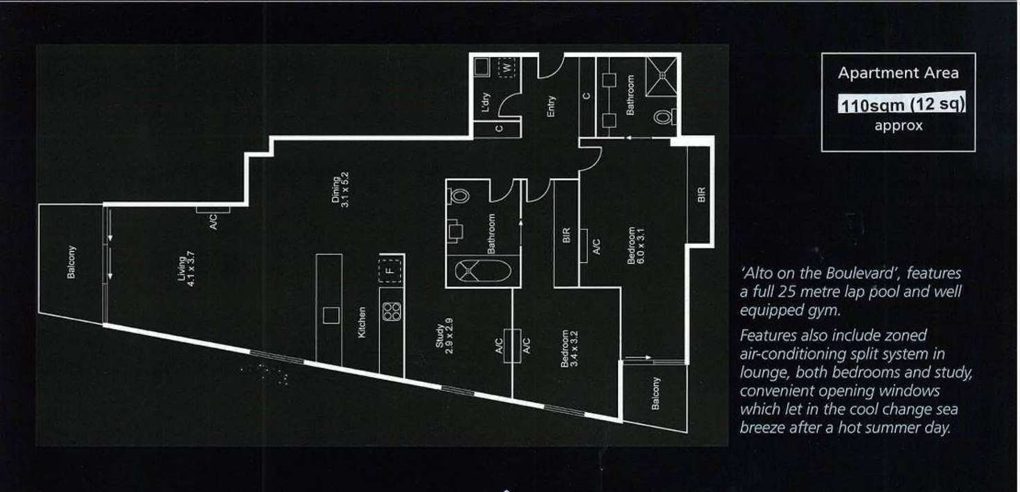 Floorplan of Homely apartment listing, 1510/594 St Kilda Road, Melbourne VIC 3004