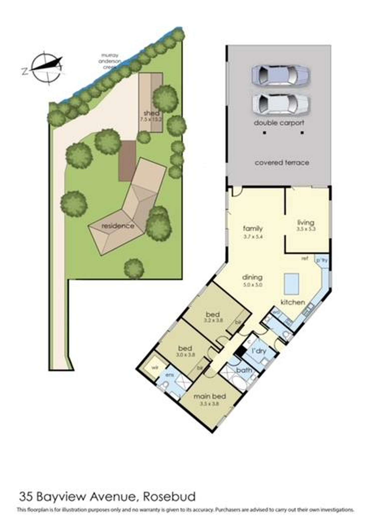 Floorplan of Homely house listing, 35 Bayview Avenue, Rosebud VIC 3939