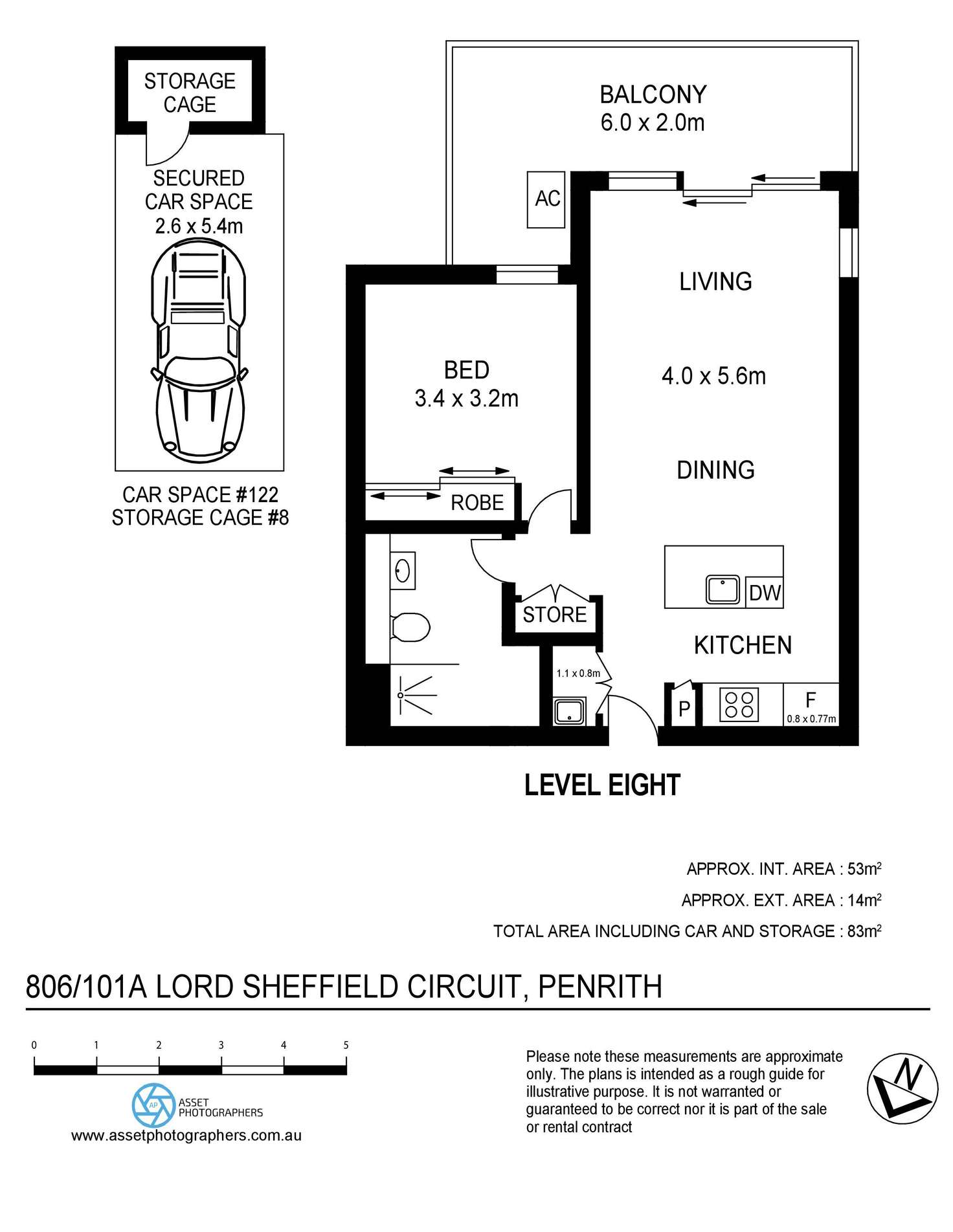 Floorplan of Homely apartment listing, 806/101A Lord Sheffield Circuit, Penrith NSW 2750