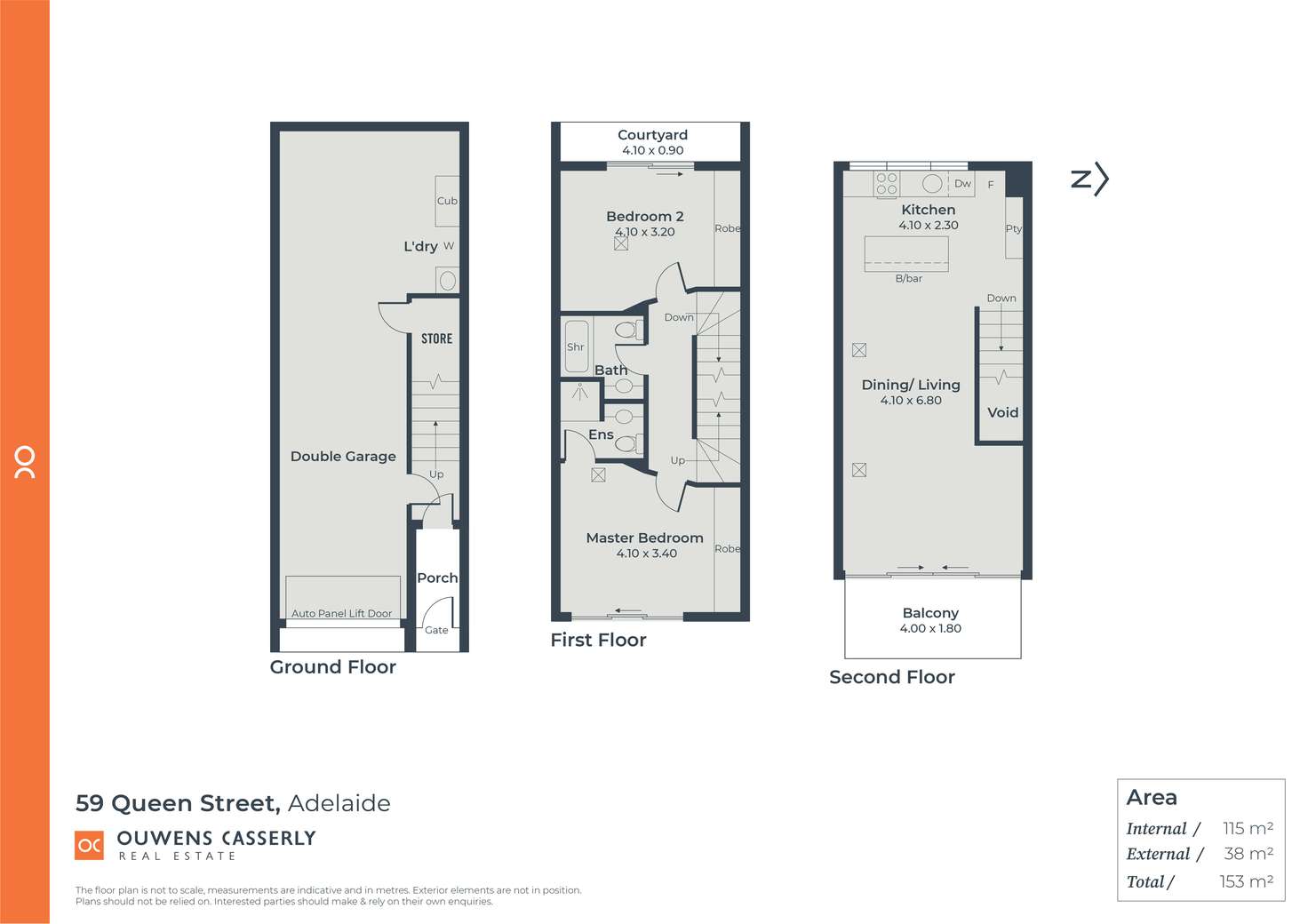Floorplan of Homely townhouse listing, 59 Queen Street, Adelaide SA 5000