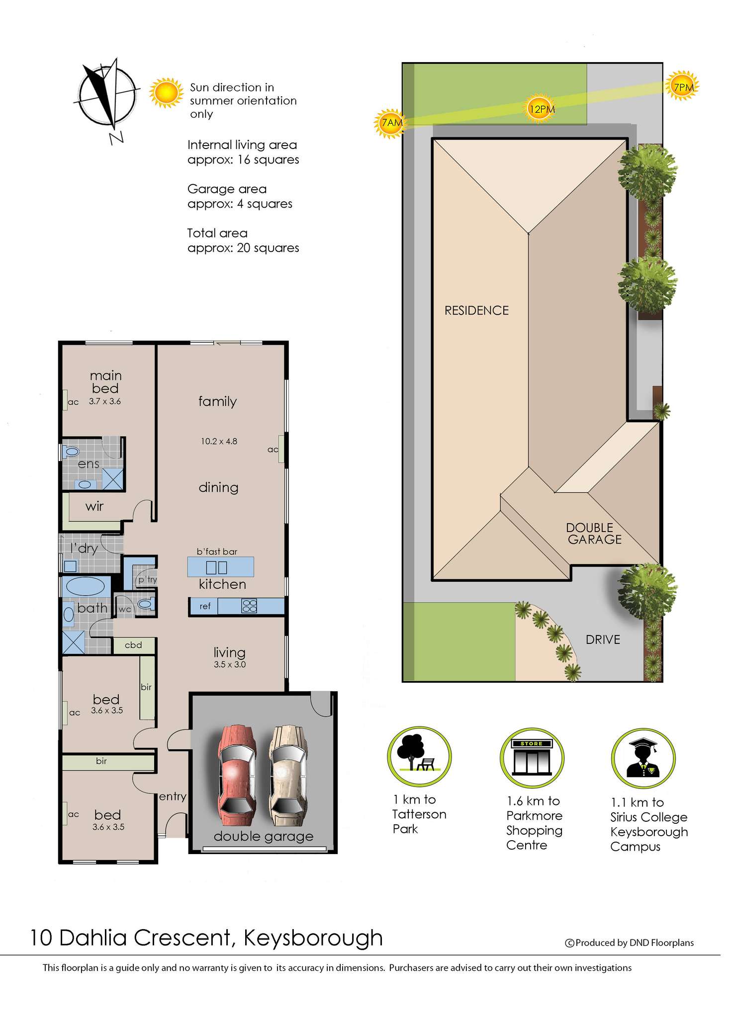 Floorplan of Homely house listing, 10 Dahlia Crescent, Keysborough VIC 3173
