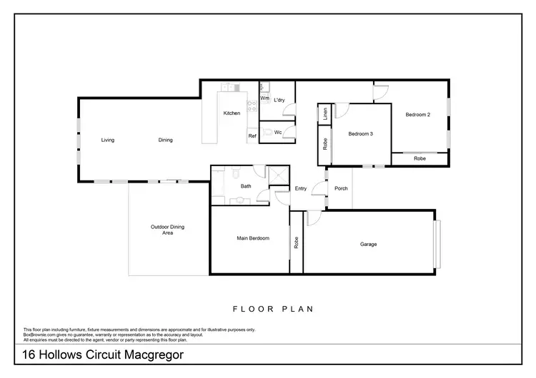 Floorplan of Homely house listing, 16 Hollows Circuit, Macgregor ACT 2615