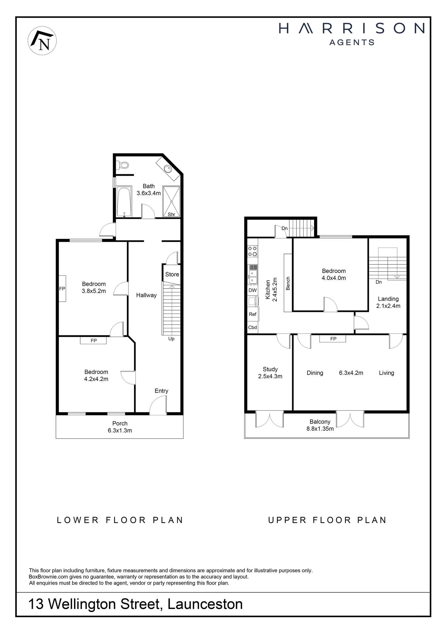 Floorplan of Homely house listing, 13 Wellington Street, Launceston TAS 7250