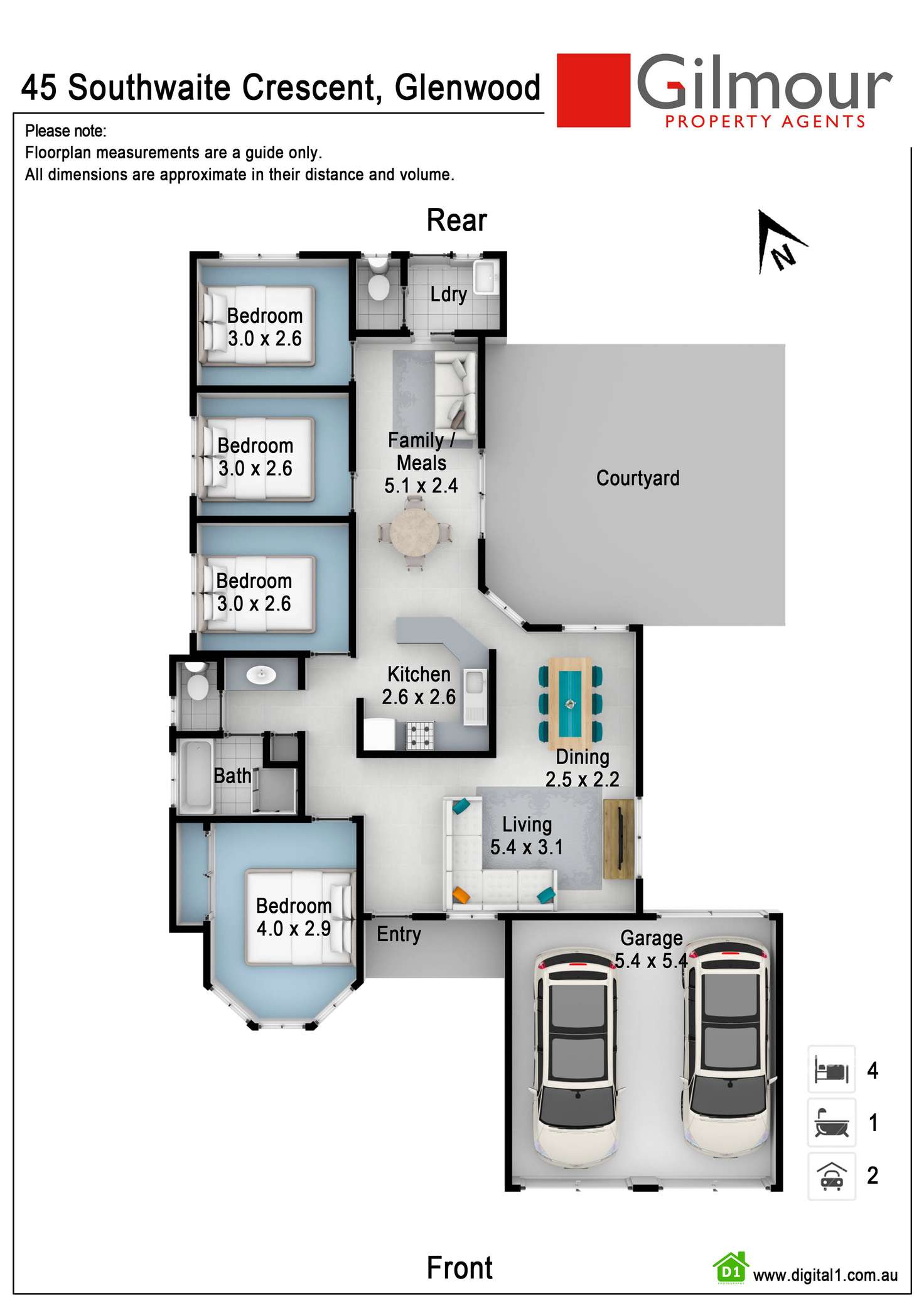Floorplan of Homely house listing, 45 Southwaite Crescent, Glenwood NSW 2768