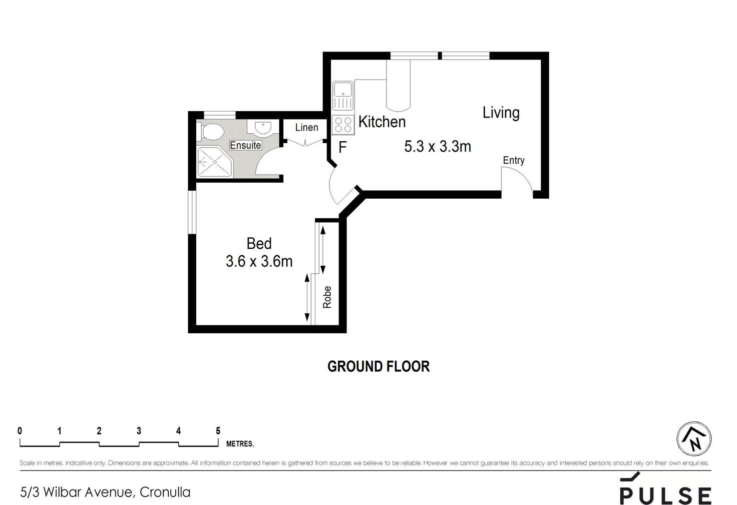 Floorplan of Homely unit listing, 5/3 Wilbar Avenue, Cronulla NSW 2230