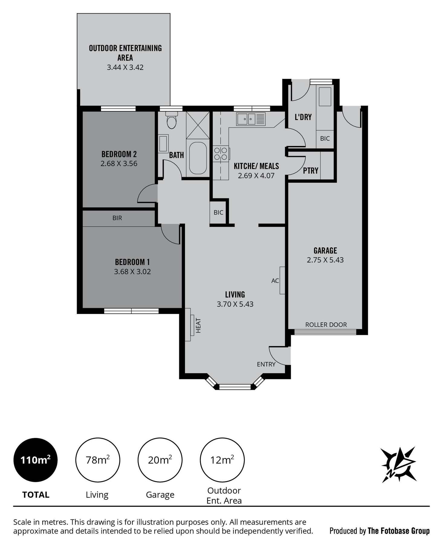 Floorplan of Homely unit listing, 4/16 Valmai Avenue, Kings Park SA 5034