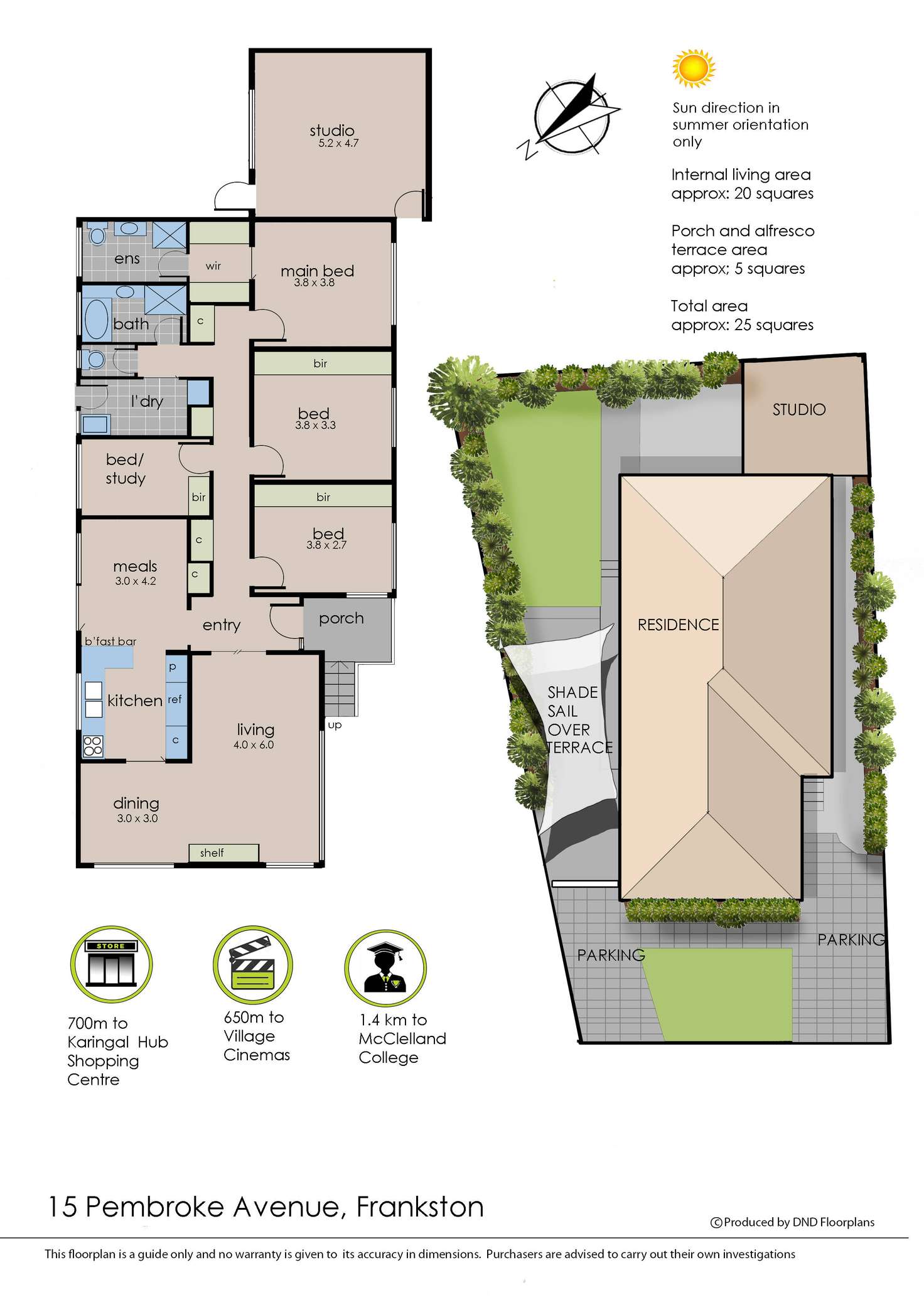 Floorplan of Homely house listing, 15 Pembroke Avenue, Frankston VIC 3199