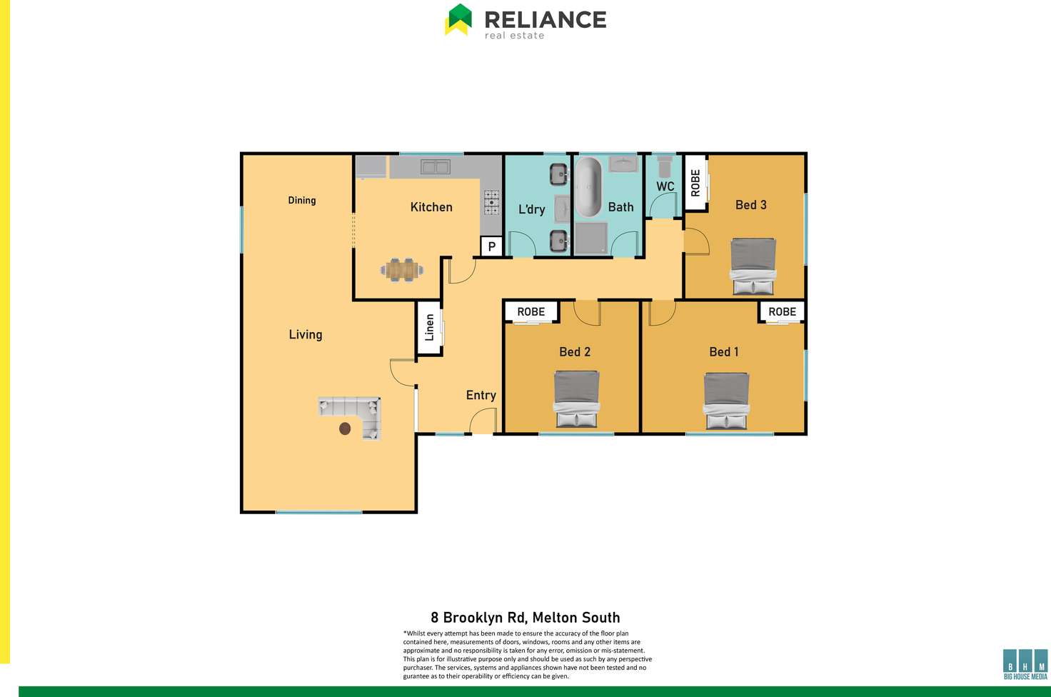 Floorplan of Homely house listing, 8 Brooklyn Road, Melton South VIC 3338