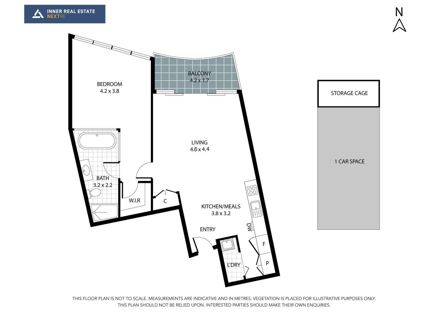 Floorplan of Homely apartment listing, 1308/576 St Kilda Road, Melbourne VIC 3004