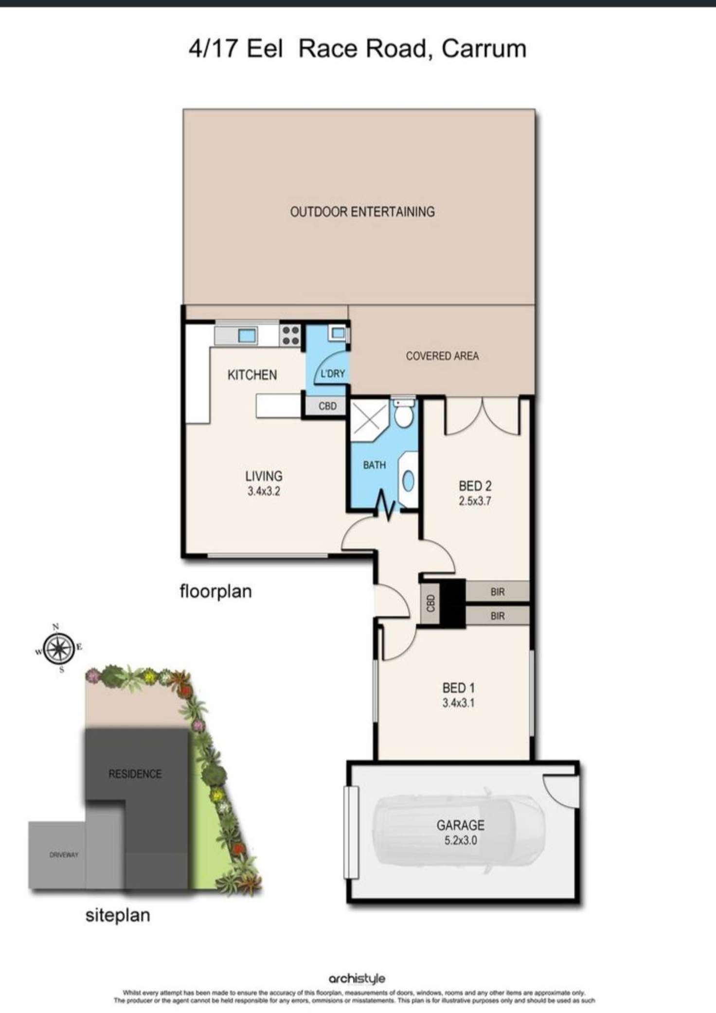 Floorplan of Homely unit listing, 4/17 Eel Race Road, Carrum VIC 3197