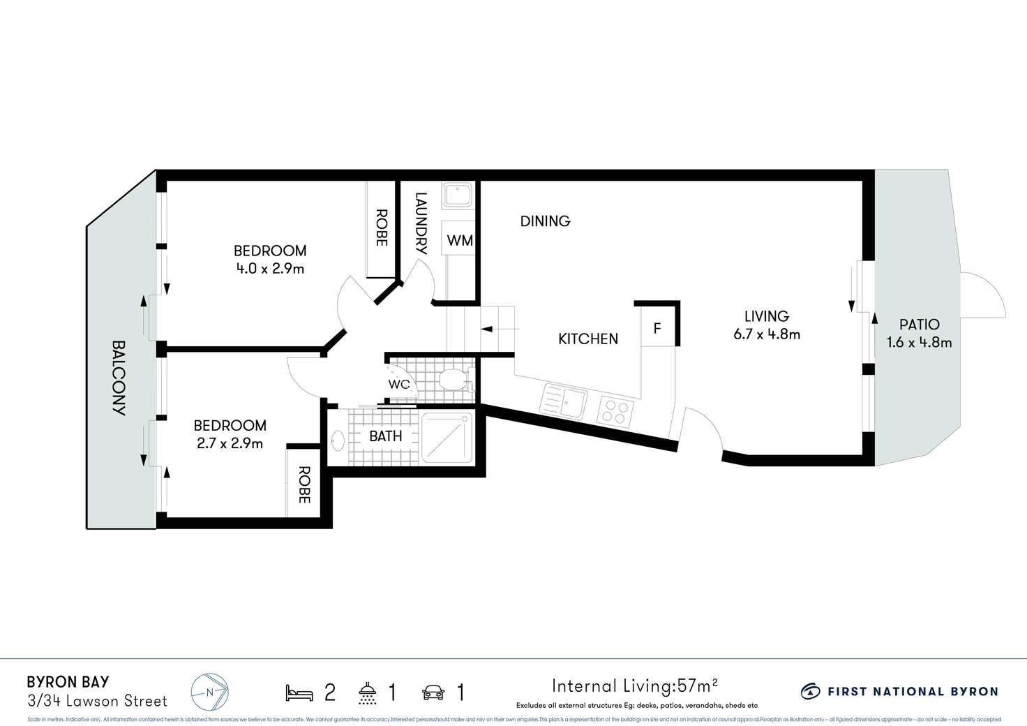 Floorplan of Homely unit listing, 3/34 Lawson Street, Byron Bay NSW 2481