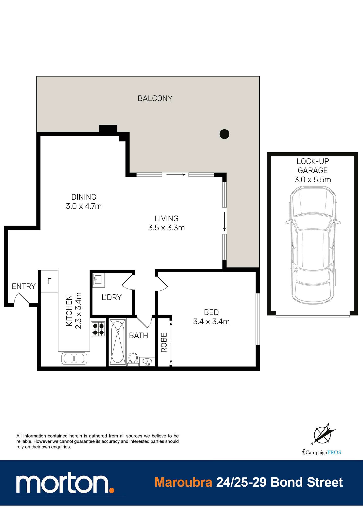 Floorplan of Homely apartment listing, 24/25 Bond Street, Maroubra NSW 2035