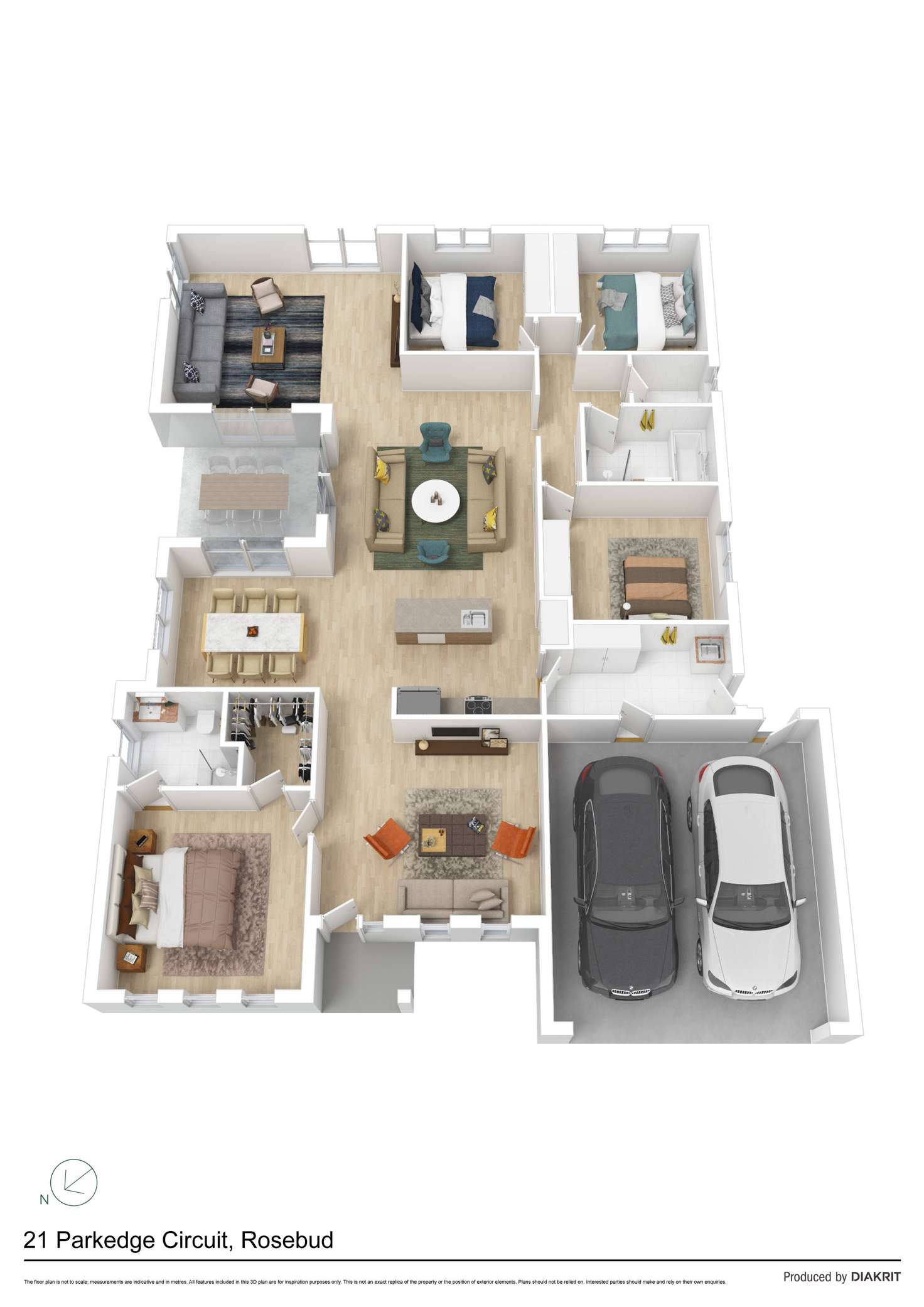 Floorplan of Homely house listing, 21 Parkedge Circuit, Rosebud VIC 3939