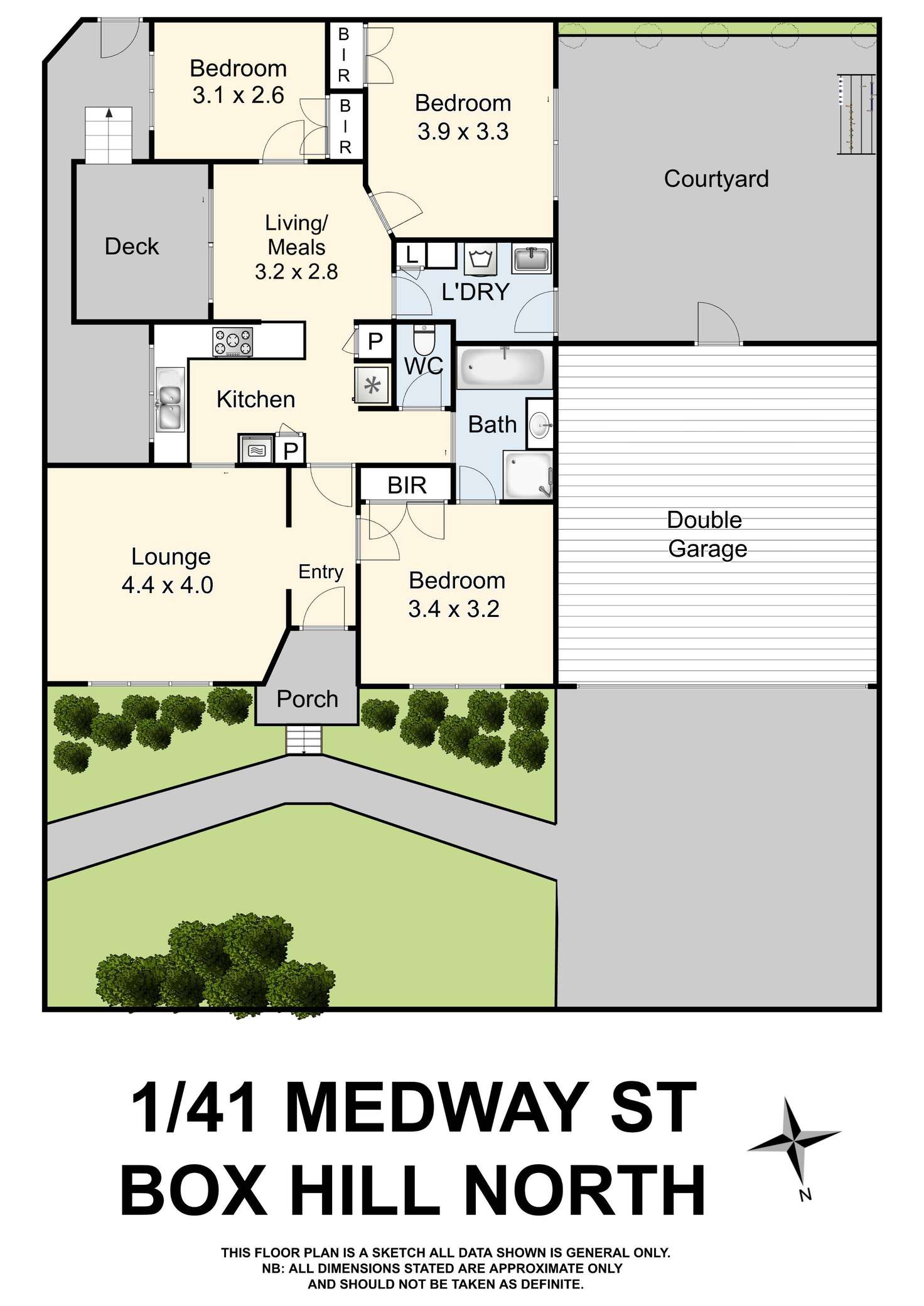 Floorplan of Homely unit listing, 1/41 Medway Street, Box Hill North VIC 3129