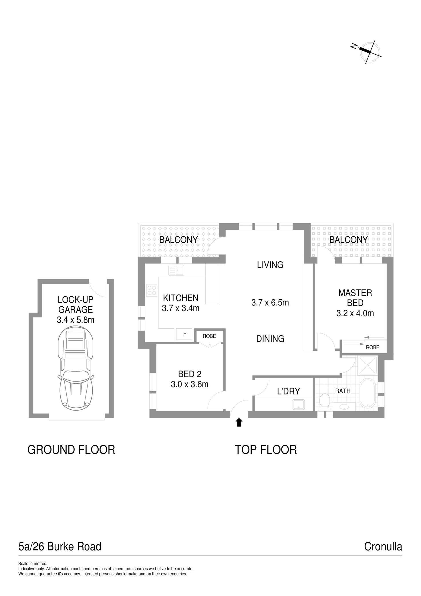 Floorplan of Homely apartment listing, 5/26a Burke Road, Cronulla NSW 2230