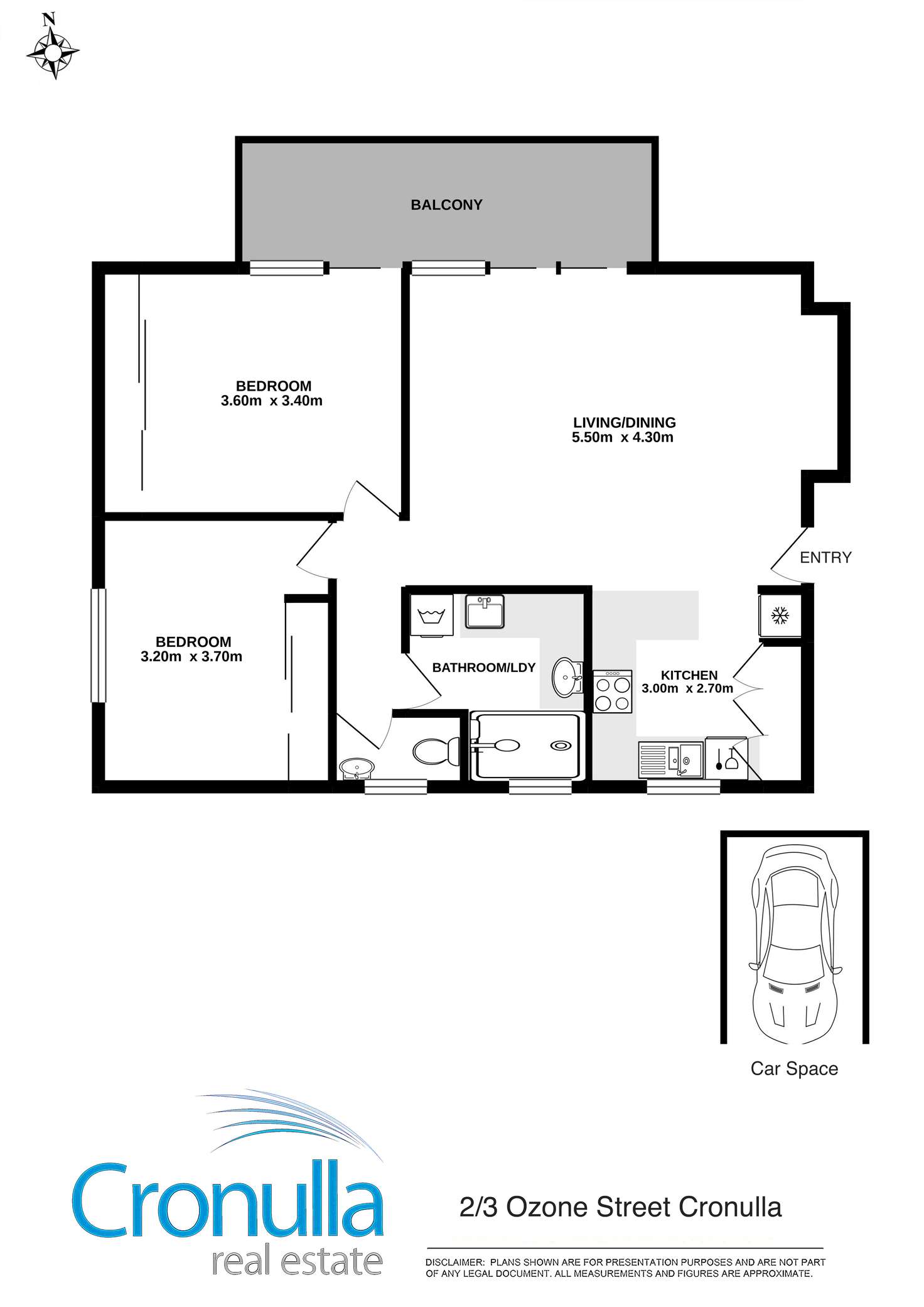 Floorplan of Homely apartment listing, 2/3 Ozone Street, Cronulla NSW 2230