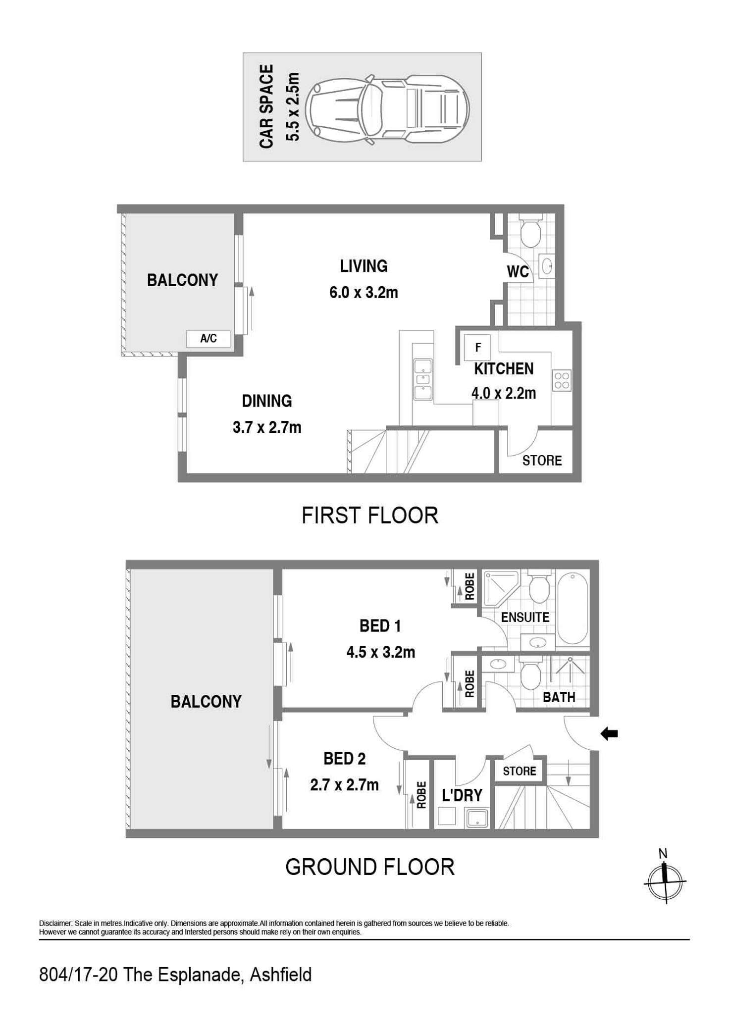 Floorplan of Homely apartment listing, 804/17-20 The Esplanade, Ashfield NSW 2131