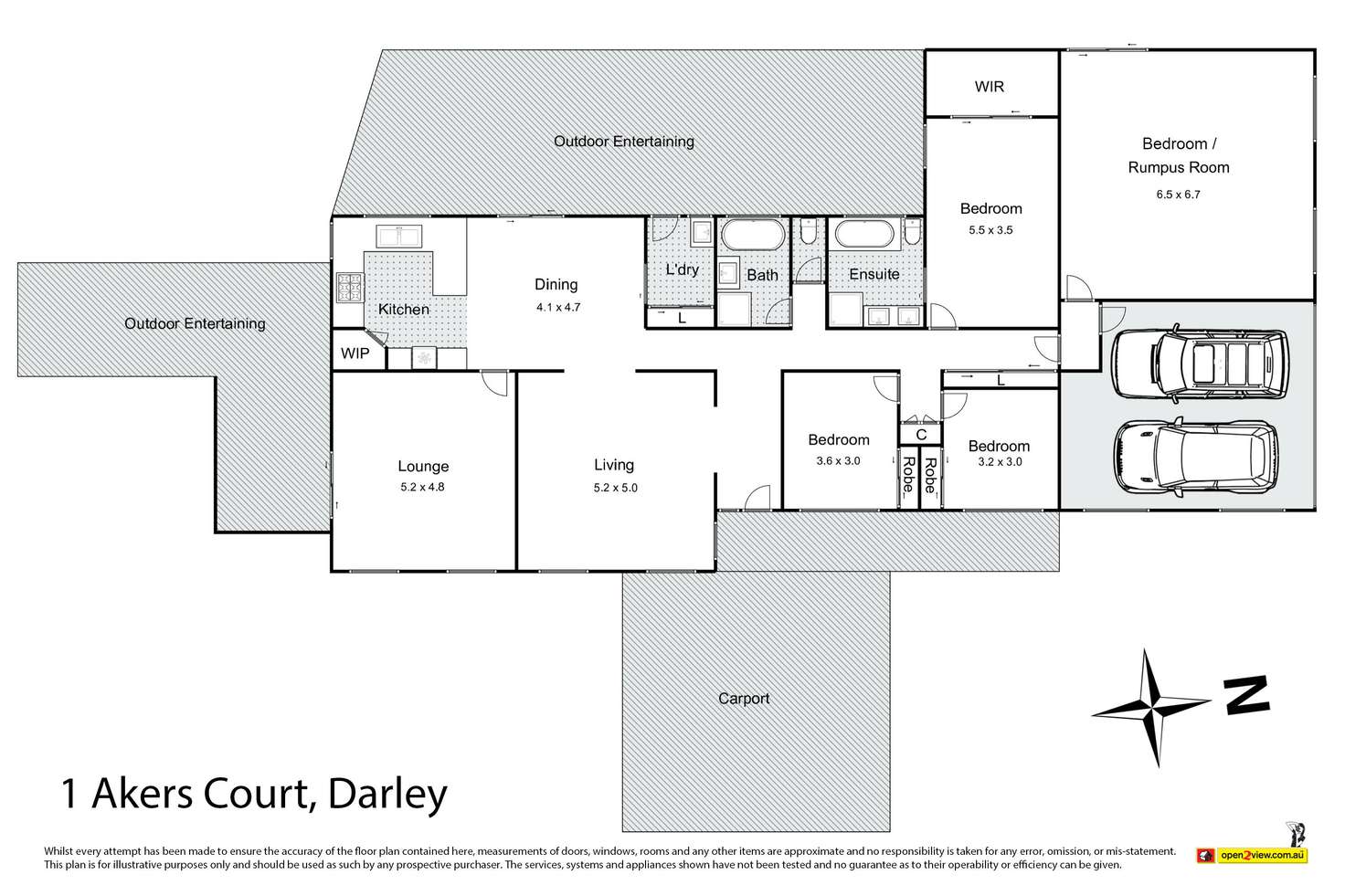 Floorplan of Homely house listing, 1 Akers Court, Darley VIC 3340