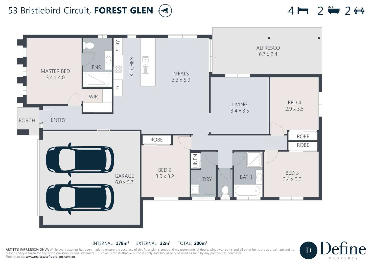 Floorplan of Homely house listing, 53 Bristlebird Circuit, Forest Glen QLD 4556