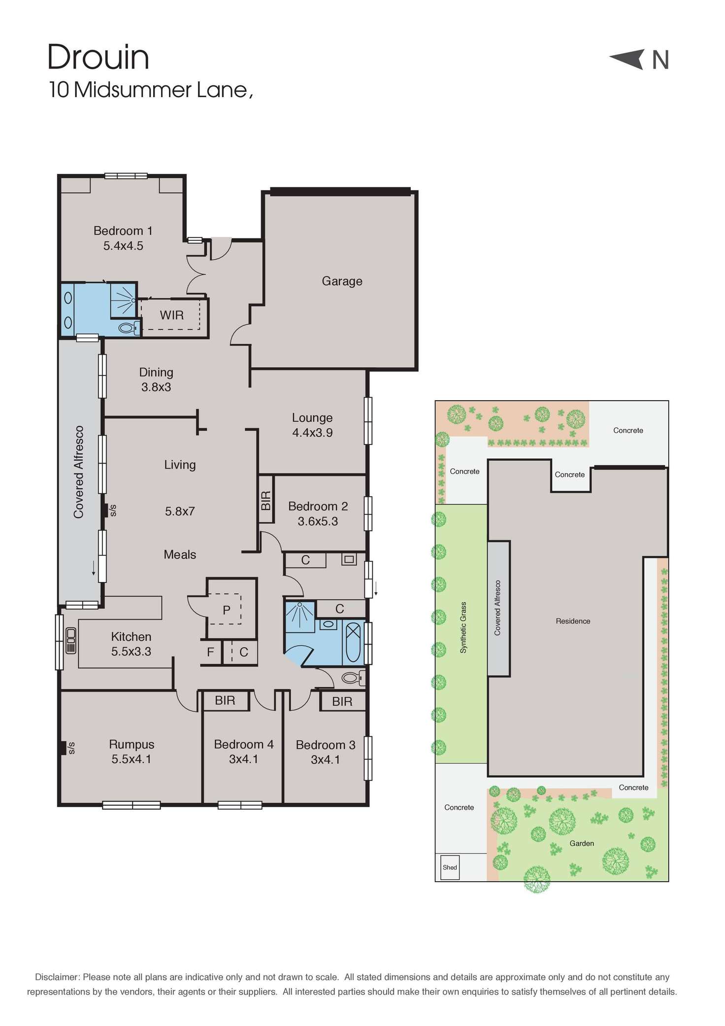 Floorplan of Homely house listing, 10 Midsummer Lane, Drouin VIC 3818