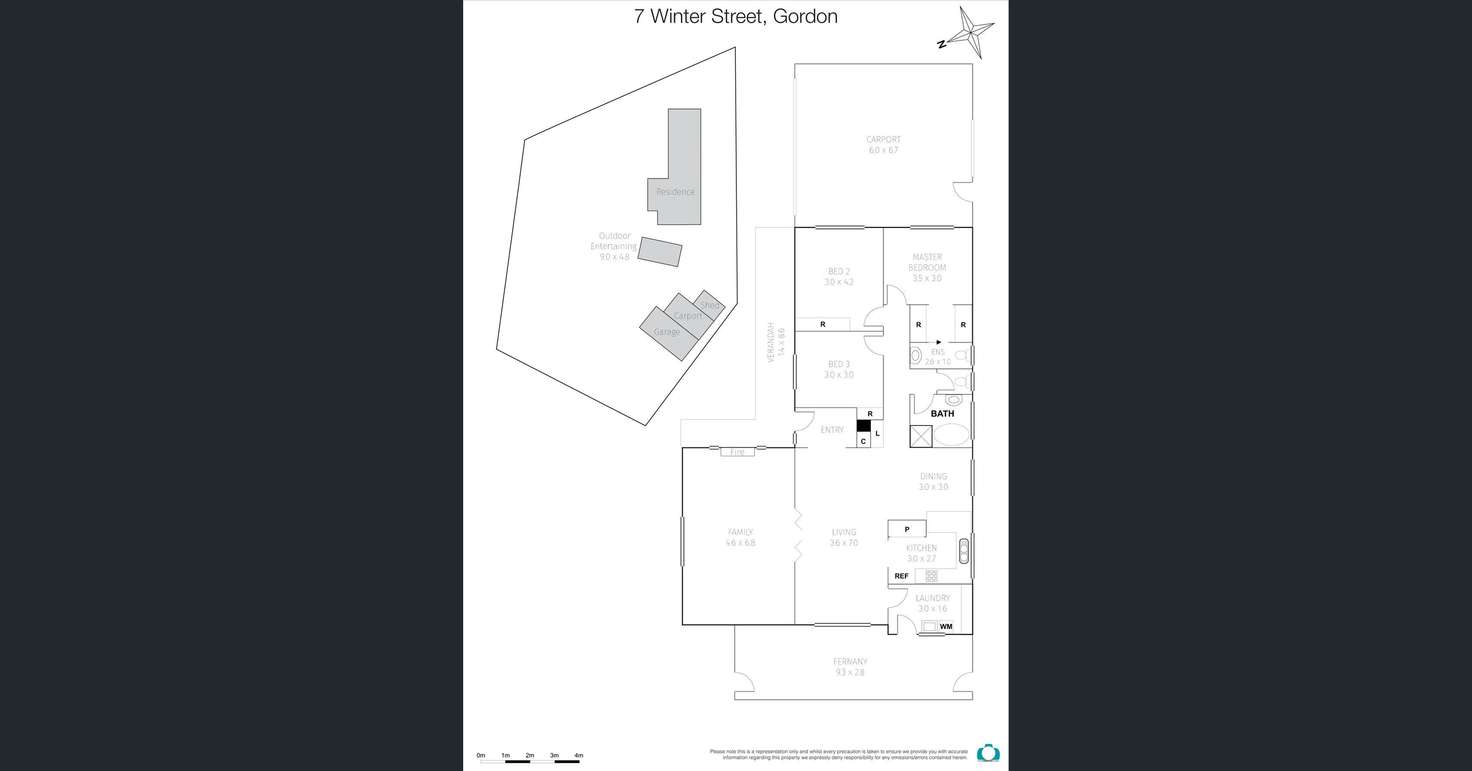 Floorplan of Homely house listing, 7 Winter Street, Gordon VIC 3345