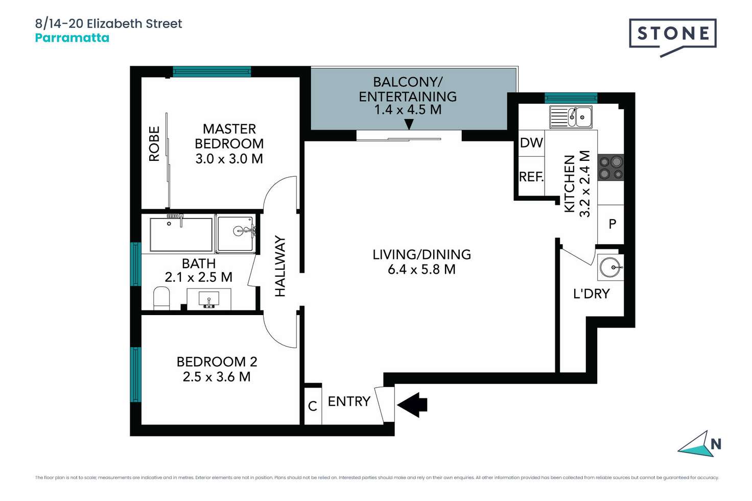 Floorplan of Homely apartment listing, 8/14-20 Elizabeth Street, Parramatta NSW 2150