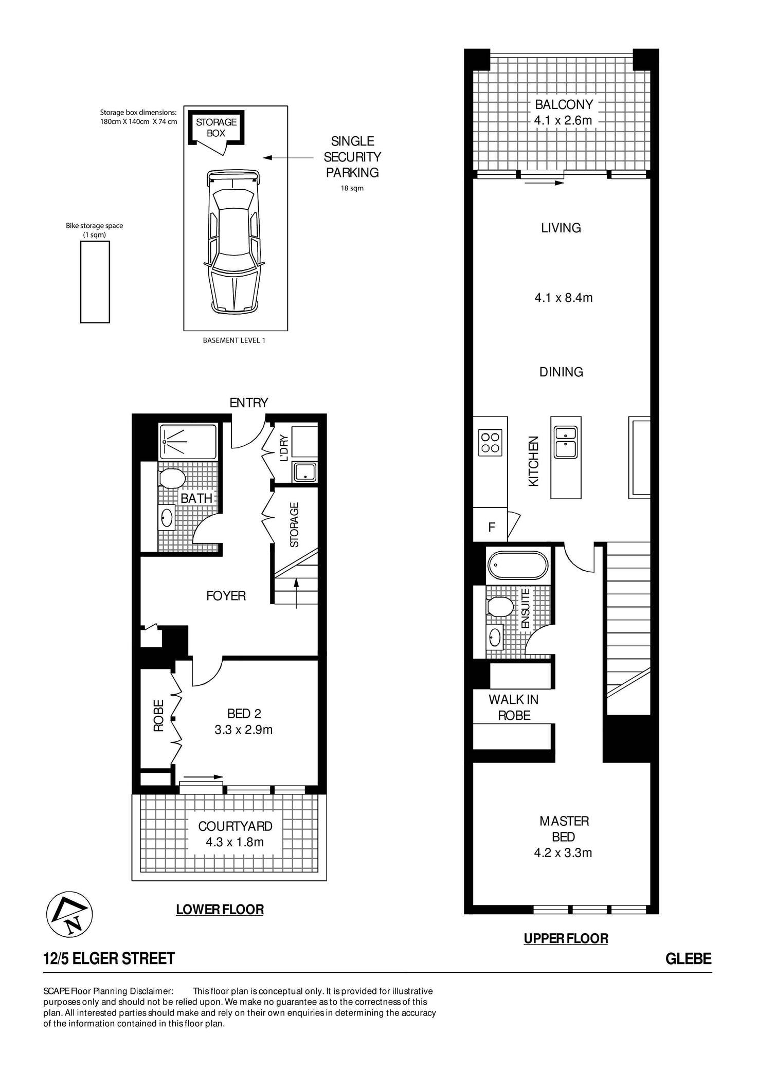 Floorplan of Homely apartment listing, 12/5 Elger Street, Glebe NSW 2037