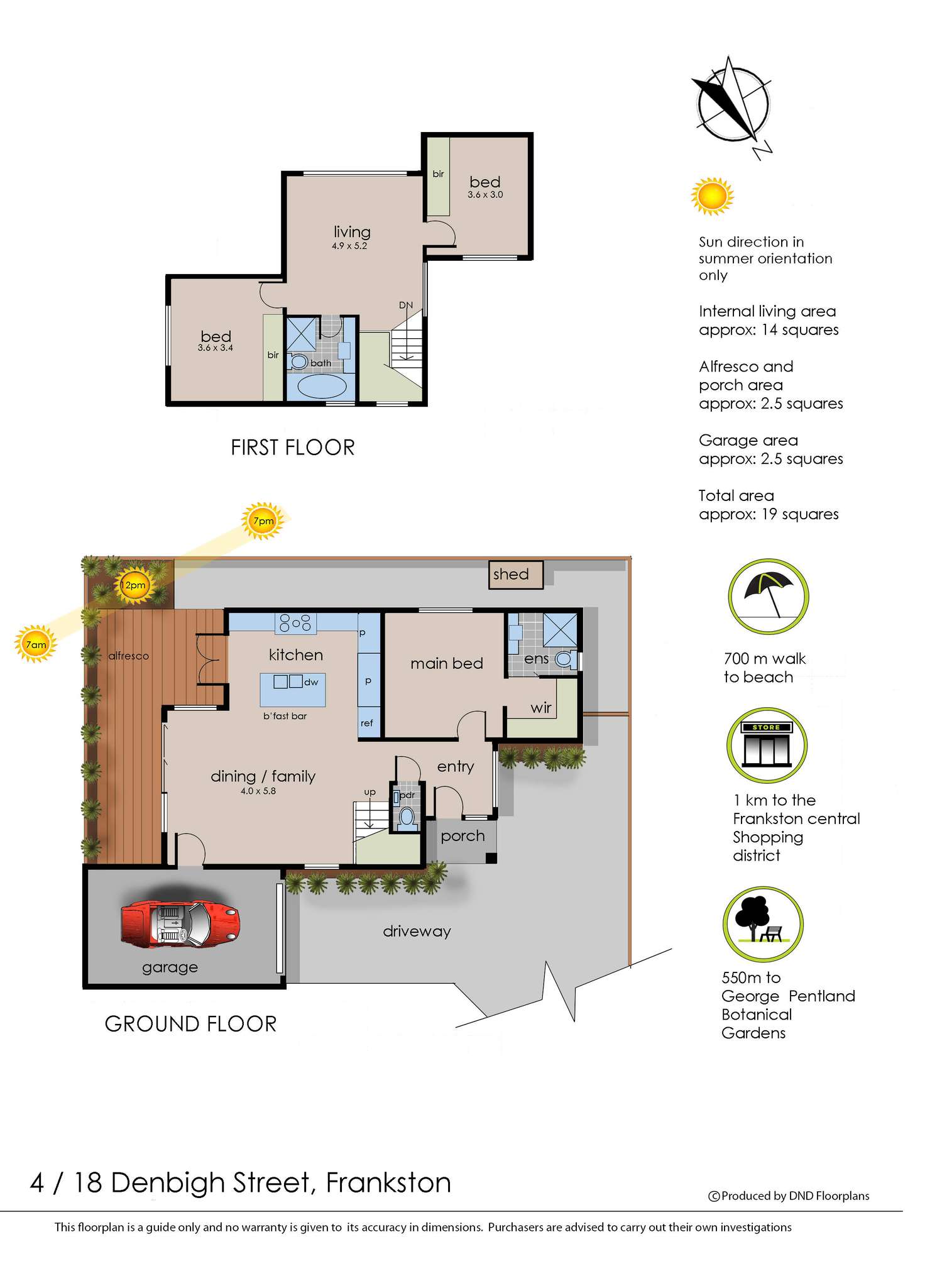 Floorplan of Homely townhouse listing, 4/18 Denbigh Street, Frankston VIC 3199