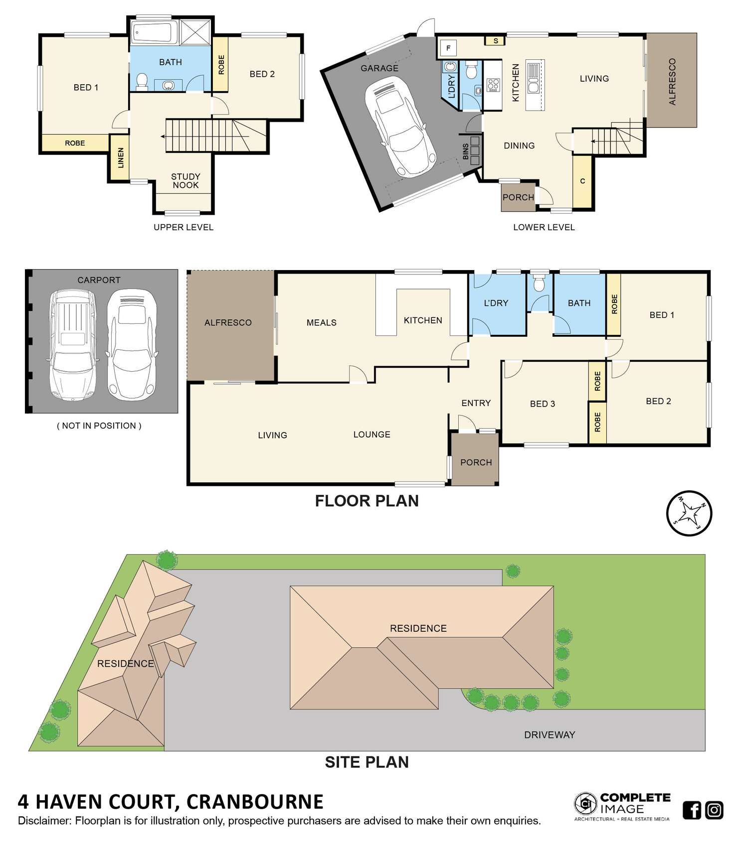 Floorplan of Homely house listing, 1/4 Haven Court, Cranbourne VIC 3977