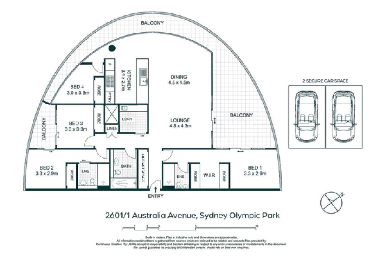 Floorplan of Homely apartment listing, 2601/1 Australia Avenue, Sydney Olympic Park NSW 2127