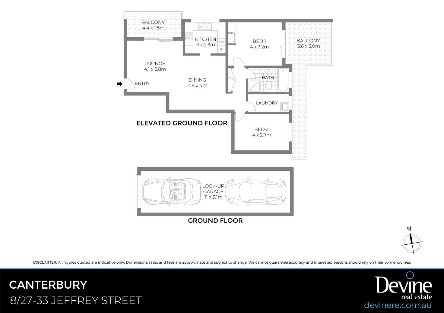 Floorplan of Homely apartment listing, 8/27-33 Jeffrey Street, Canterbury NSW 2193